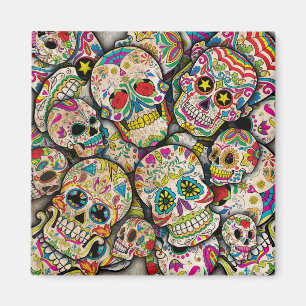 Best Selling Sugar Skull Mönster Magnet