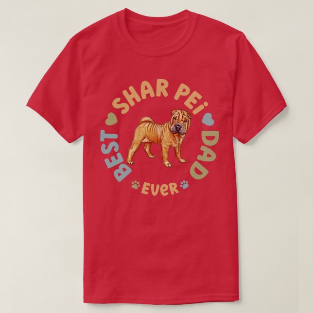 Best Shar Pei Pappa någonsin T Shirt (Design framsida)
