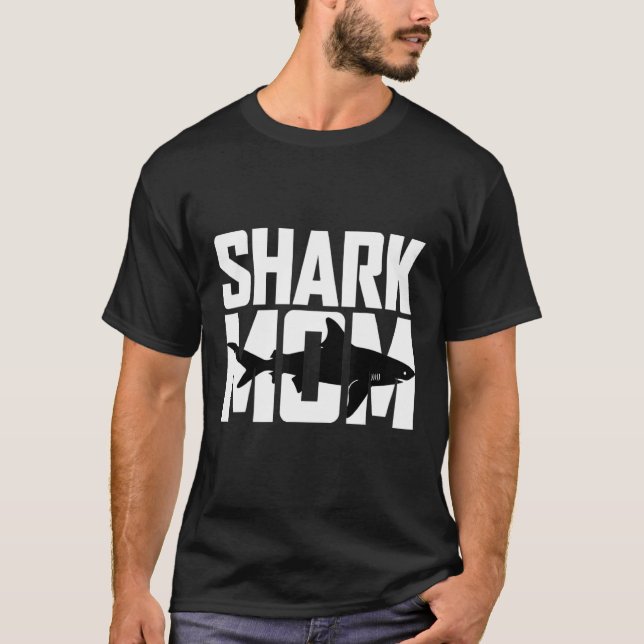 Best Shark Mamma Mors dag Firande T Shirt (Framsida)