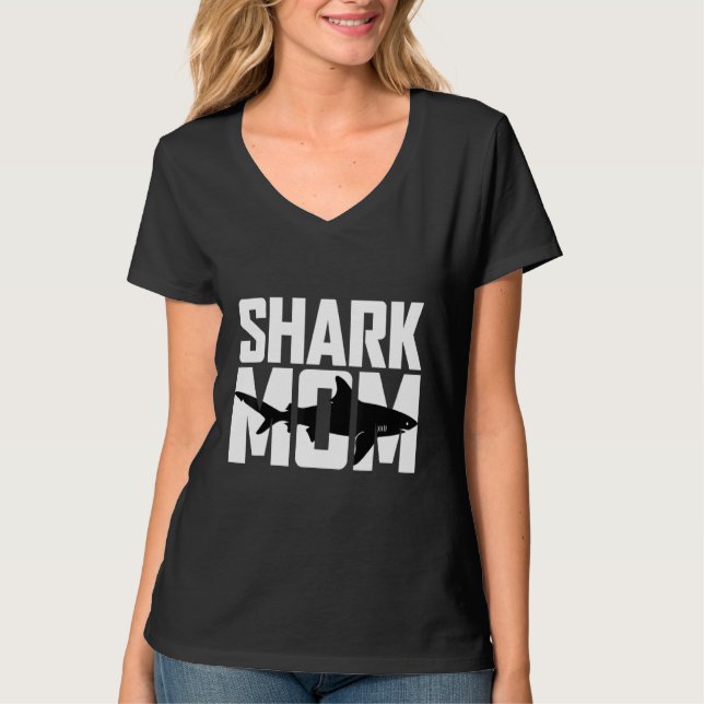 Best Shark Mamma Mors dag Firande T Shirt (Framsida)