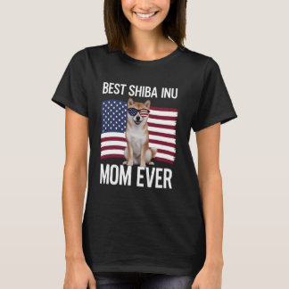 Best Shiba Inu Mamma, 4:e juli Patriotic Hund T Shirt
