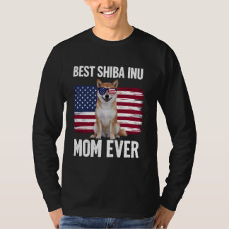 Best Shiba Inu Mamma, 4:e juli Patriotic Hund T Shirt