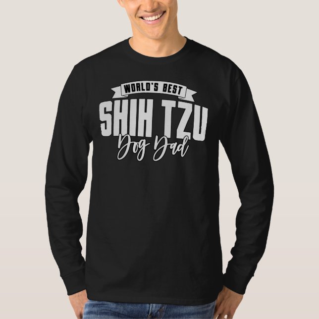 Best Shih Tzu Hund Pappa T Shirt (Framsida)