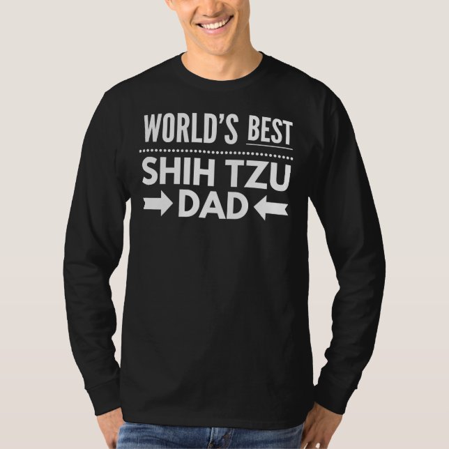 Best Shih Tzu Pappa T Shirt (Framsida)