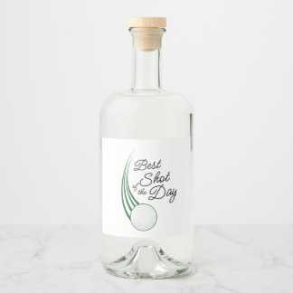 Best Shot of the Day Golf Favor Spritflaskor Etikett