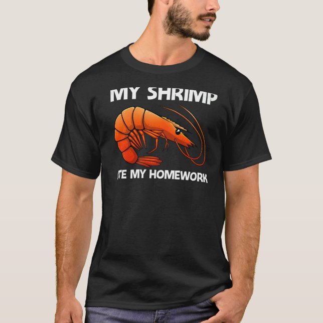 Best Shrimp For Kids Boys Prawn Animal Seafood T Shirt (Framsida)