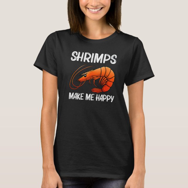 Best Shrimp For Men Women Prawn Animal Seafood T Shirt (Framsida)