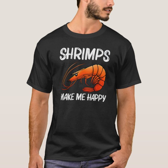 Best Shrimp For Men Women Prawn Animal Seafood T Shirt (Framsida)