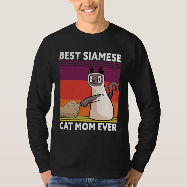 Best Siamese Cat Mom Ever  Cat T Shirt (Framsida)