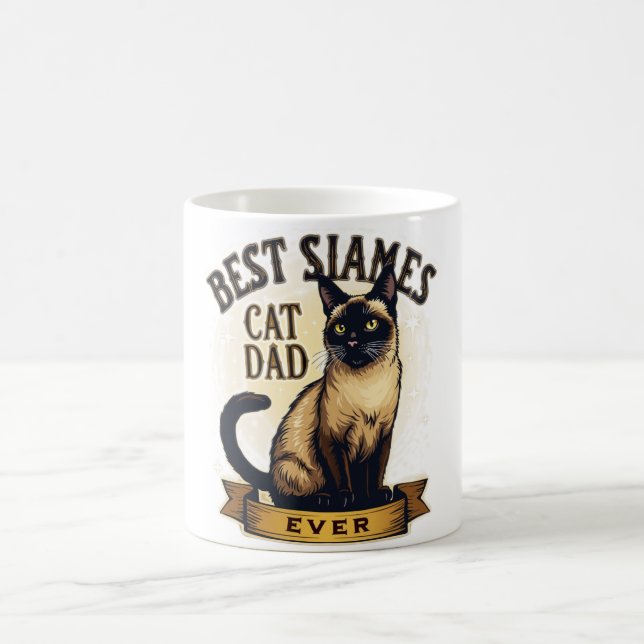 Best Siamese Cat Pappa någonsin Kaffemugg (Center)