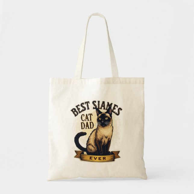 Best Siamese Cat Pappa någonsin Tygkasse (Framsidan)