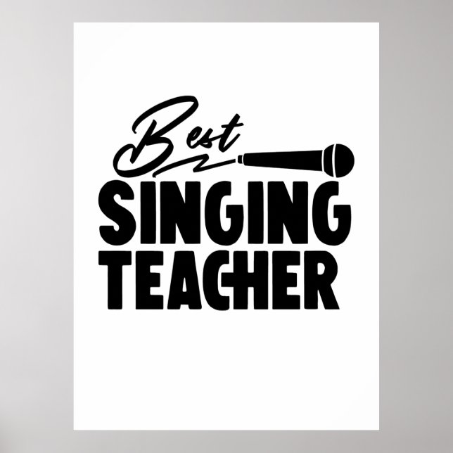 Best Singing Teacher Poster (Framsidan)