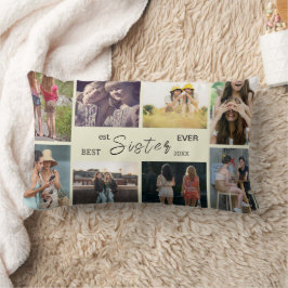 Best Sister Ever – 8 Photo Collage Pillow Lumbarkudde