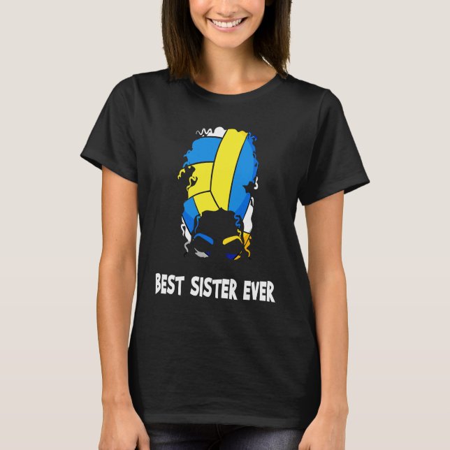 Best Sister Ever Volleyball Mother's Day Sister Me T Shirt (Framsida)