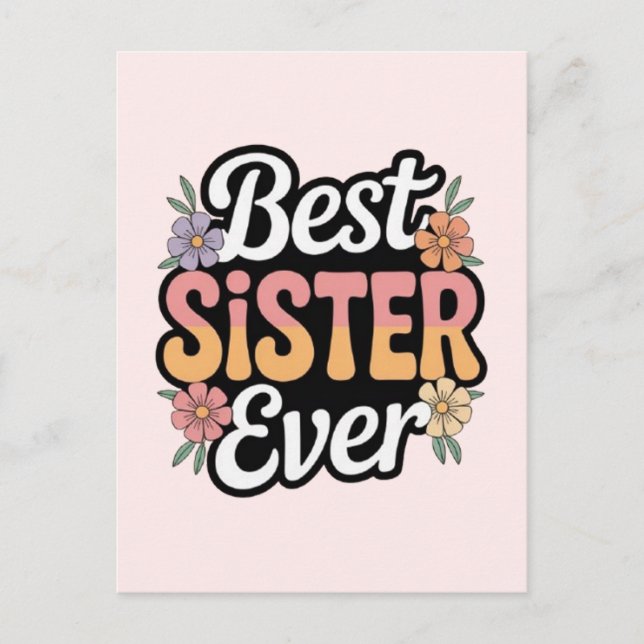 Best Sister Ever  Vykort (Framsida)