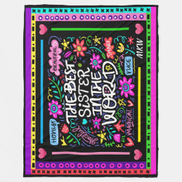 BEST SISTER Fleece Blanket