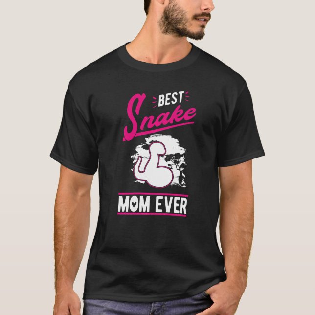 Best Snake Mom Ever Snake Girl   T Shirt (Framsida)
