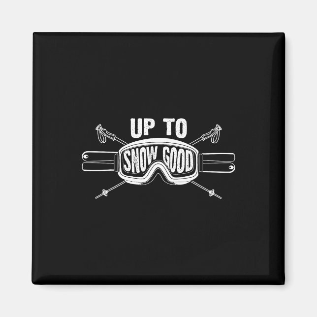 "Best Snowboard Skiing Ride Gift Cute Skiers Manar Magnet (Framsidan)