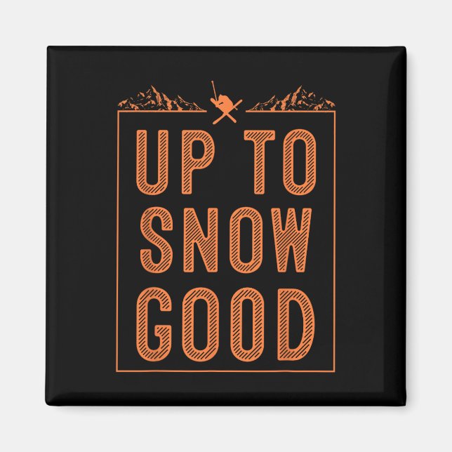 "Best Snowboard Skiing Ride Gift Cute Skiers Manar Magnet (Framsidan)