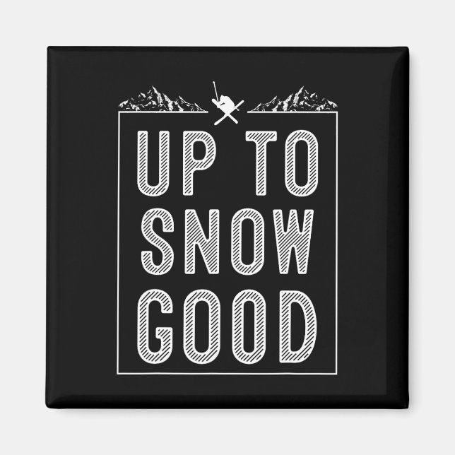 "Best Snowboard Skiing Ride Gift Cute Skiers Manar Magnet (Framsidan)