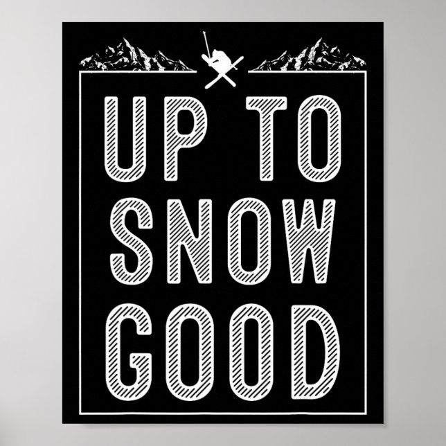 "Best Snowboard Skiing Ride Gift Cute Skiers Manar Poster (Framsidan)