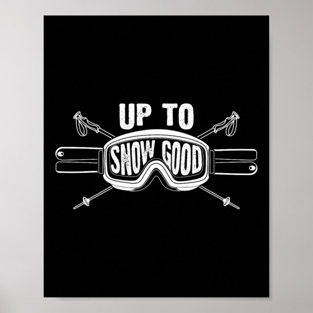 "Best Snowboard Skiing Ride Gift Cute Skiers Manar Poster (Framsidan)