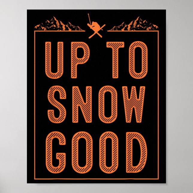 "Best Snowboard Skiing Ride Gift Cute Skiers Manar Poster (Framsidan)