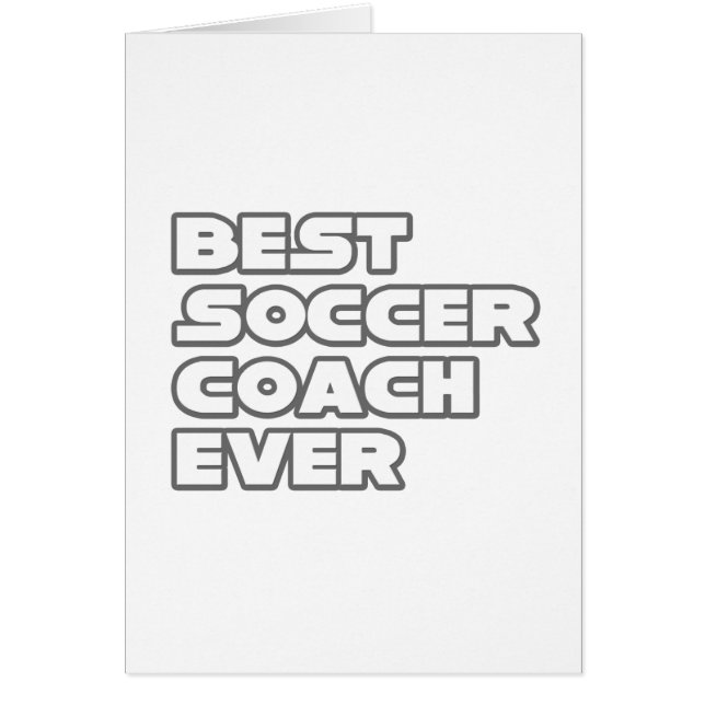 Best Soccer Coach nånsin Hälsningskort (Framsidan)