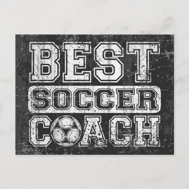 Best Soccer Coach Vykort (Framsida)