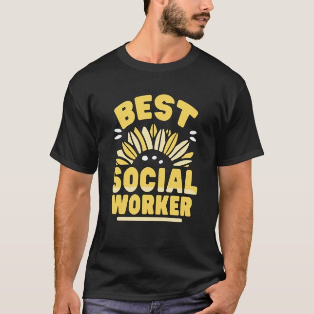 Best Social Worker Graduation Job Work T Shirt (Framsida)