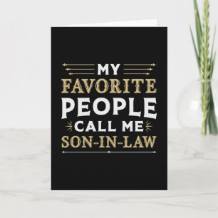 Best Son in Law Son Fantastisk Proud Gift Idea Kort