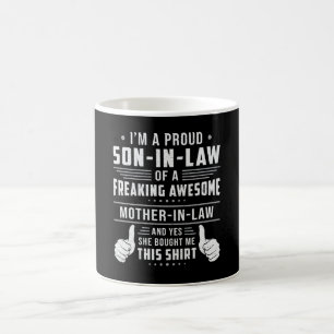 Best Son in Law Son Freaking Proud Gift Idea Kaffemugg