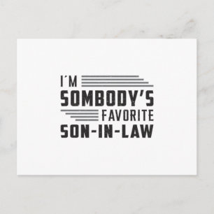 Best Son in Law Son Proud Fantastisk Funny Gift Vykort