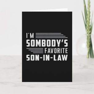 Best Son in Law Son Proud Fantastisk Gift Idea Kort