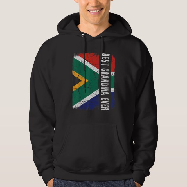 Best South African Grandma Ever Africa Flag Mother Hoodie (Framsida)