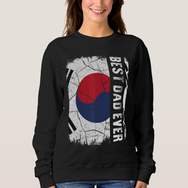 Best South Korean Dad Ever South Korea Flag Father T Shirt (Framsida)