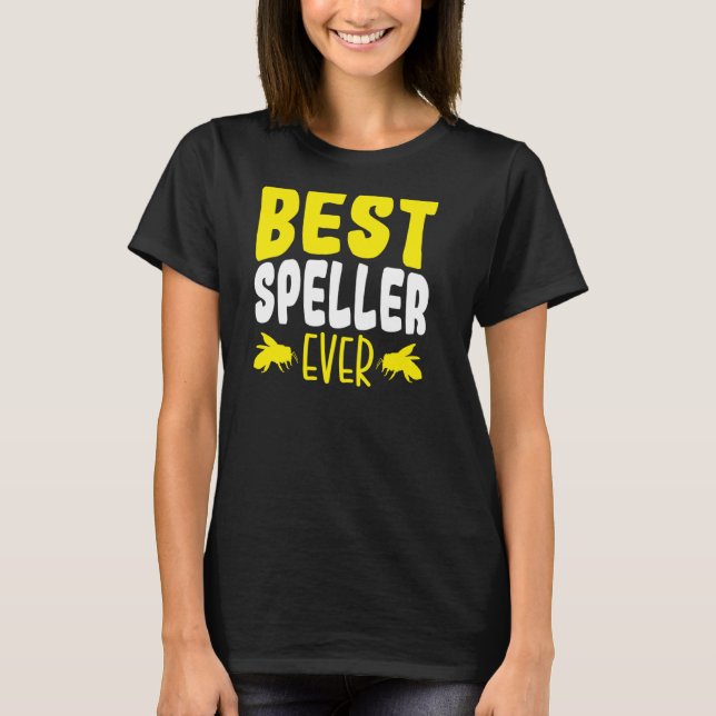 Best Speller någonsin stavning Bee Cahmpion T Shirt (Framsida)