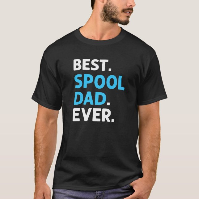 Best Spool Pappa någonsin Bassäng Cleaner Bassäng  T Shirt (Framsida)
