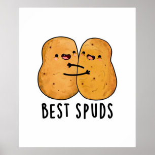 Best Spuds Cute Best Buddies Potato Pun Poster