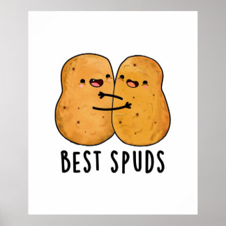 Best Spuds Cute Best Buddies Potato Pun Poster