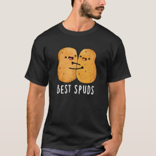 Best Spuds Funny Best Buddies Potato Pun Mörk BG T Shirt