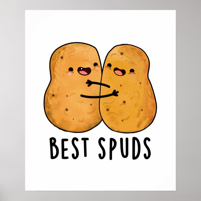 Best Spuds funny Best Buddies Potato Pun Poster (Framsidan)