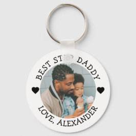 Best Step-Personlig för pappa-foto Nyckelring