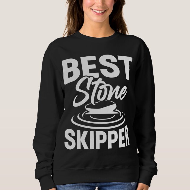 Best Stone Skipper  Flat Stone Skipping Technique  T Shirt (Framsida)