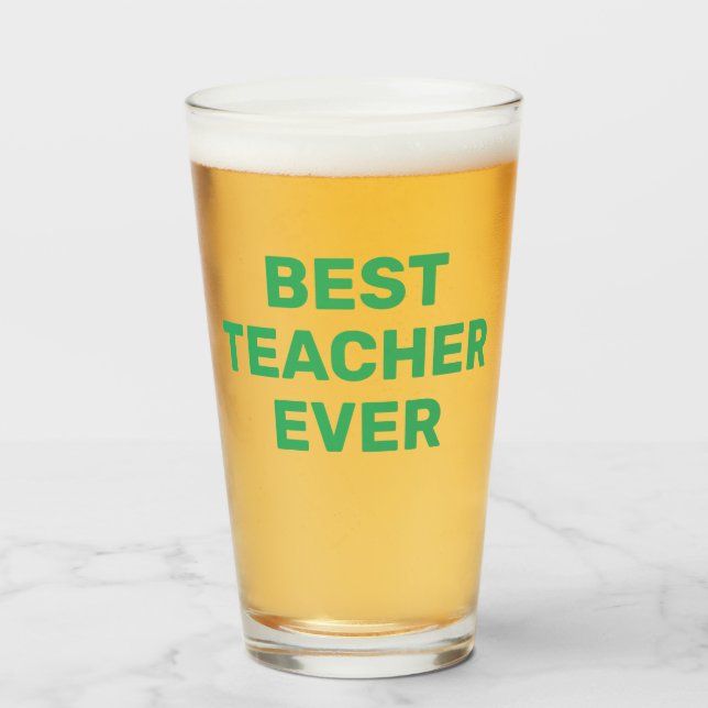 Best Teacher Alltid öl pint glas (Framsida fylld)