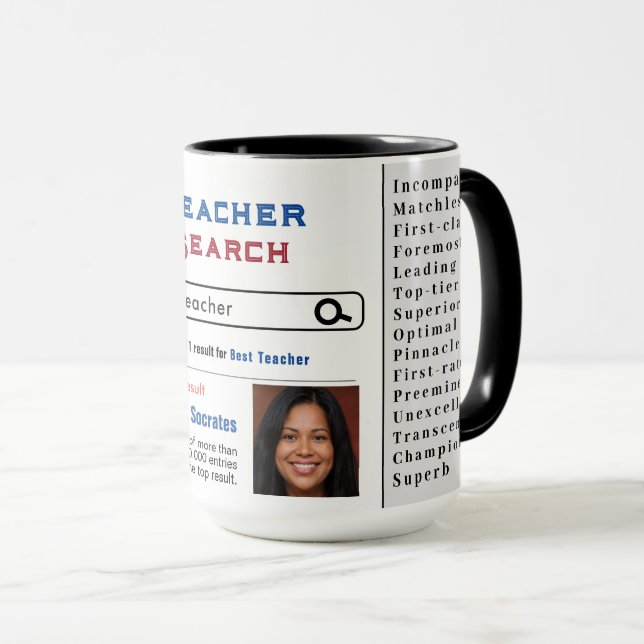 Best Teacher Anpassningsbar Best Search Gift Mugg (Framsida höger)