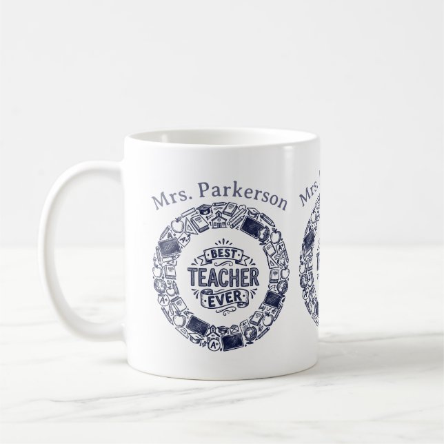 Best Teacher Ever Kaffemugg (Vänster)
