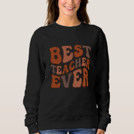 Best Teacher Ever – Retro Wavy Teacher Design T Shirt