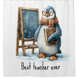 Best Teacher Ever Winter Penguin Design