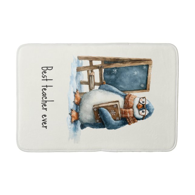 Best Teacher Ever Winter Penguin Design Badrumsmatta (Framsidan)